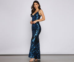 Lila Formal Open Charming Back Sequin Mermaid Dress