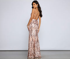 Lila Formal Open Charming Back Sequin Mermaid Dress