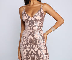 Lila Formal Open Charming Back Sequin Mermaid Dress