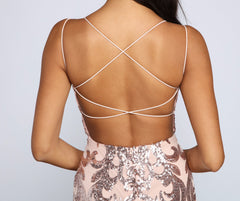 Lila Formal Open Charming Back Sequin Mermaid Dress