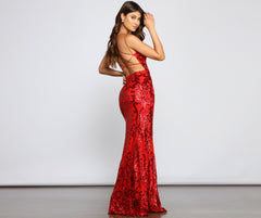 Lila Formal Open Charming Back Sequin Mermaid Dress