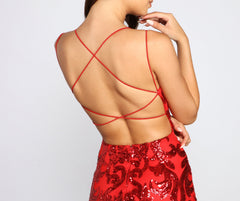 Lila Formal Open Charming Back Sequin Mermaid Dress