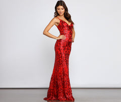 Lila Formal Open Charming Back Sequin Mermaid Dress