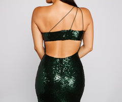 Autumn Sequin Stylish Mesh Mermaid Dress