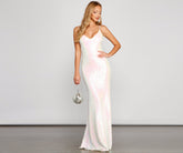 Irene Sequin Floor-Length Formal Dress - Lady Occasions