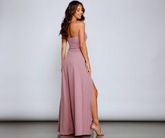 Wren Formal Stylish Ruched Crepe Dress