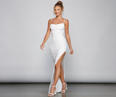 Fatima Sequin Cowl Neck Bodycon Formal Dress - Lady Occasions