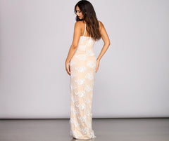 Madelyn Beaded Stylish Lace Dress