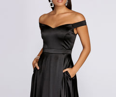Ophelia Formal High Charming Slit Satin Dress