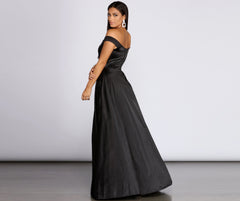 Ophelia Formal High Charming Slit Satin Dress