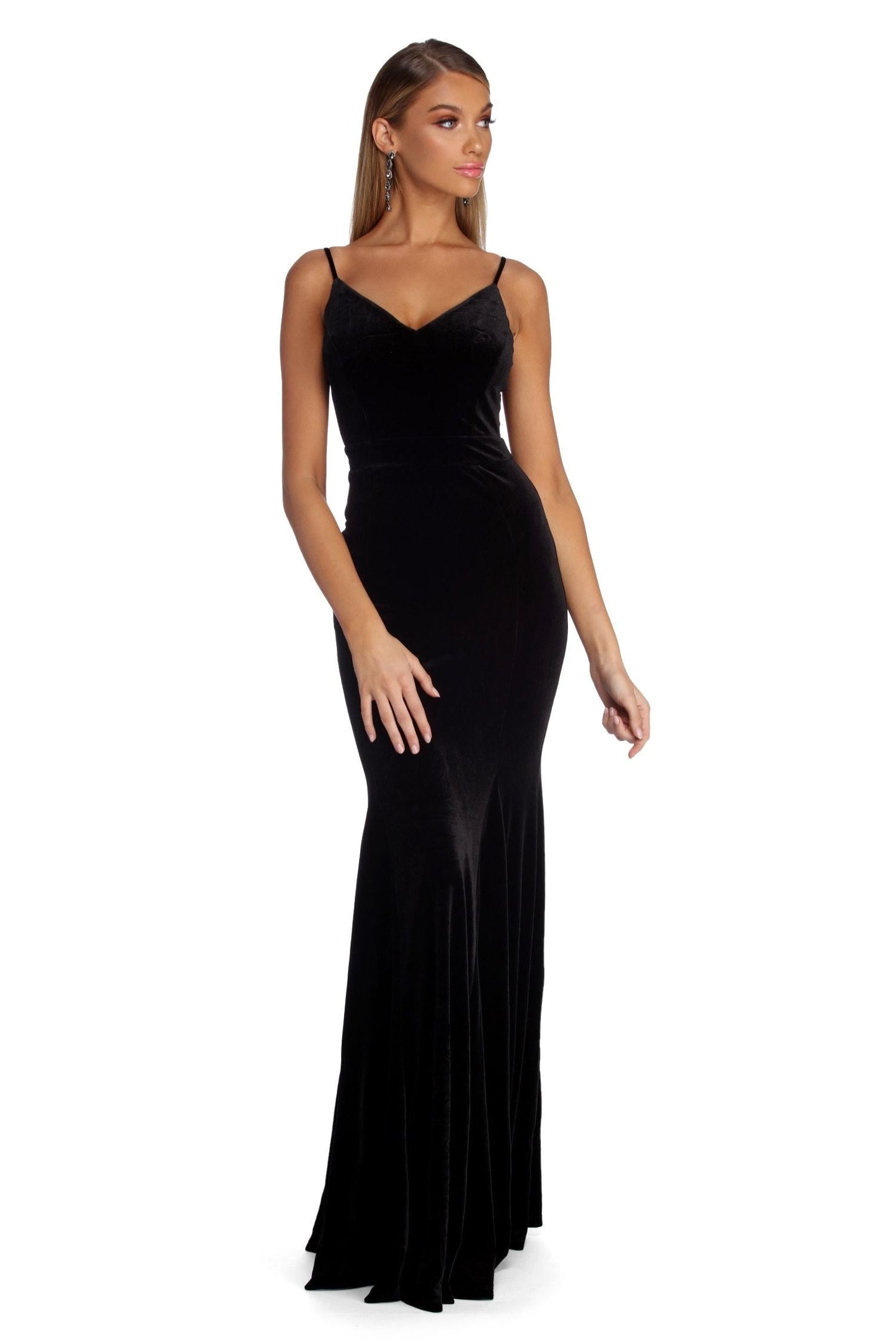 Lyanna Formal Velvet Mermaid Dress - Lady Occasions
