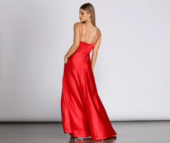 Ryder Satin Stylish A-Line Gown