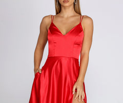 Ryder Satin Stylish A-Line Gown