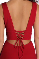 Roxanna Formal Lattice Charming Two Piece Dress