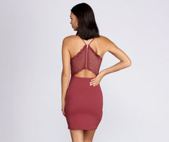 Pretty In Pleats Charming Wrap Mini Dress