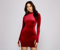 Luxe Stunner Velvet Mini Dress - Lady Occasions
