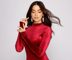 Luxe Stunner Stylish Velvet Mini Dress