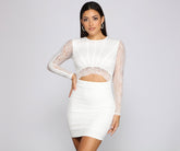 Lace Show 'Em Who's Boss Mini Dress - Lady Occasions