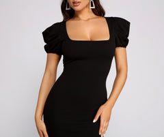 Sweet Moments Puff Charming Sleeve Mini Dress