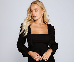 Everyday Chic Stylish Ruffled Mini Dress