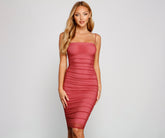 Fab And Flirty Mesh Midi Dress - Lady Occasions