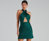Flirtatious Flare Halter Skater Dress - Lady Occasions