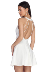 Babe In A Charming Backless Skater Dress