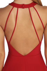 Babe In A Charming Backless Skater Dress