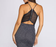 Gleam And Stylish Glam Mini Dress