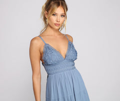Casual Cutie Stylish Linen Skater Dress