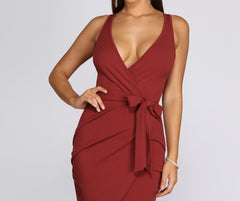 Wrapped In Stylish Beauty Mini Dress