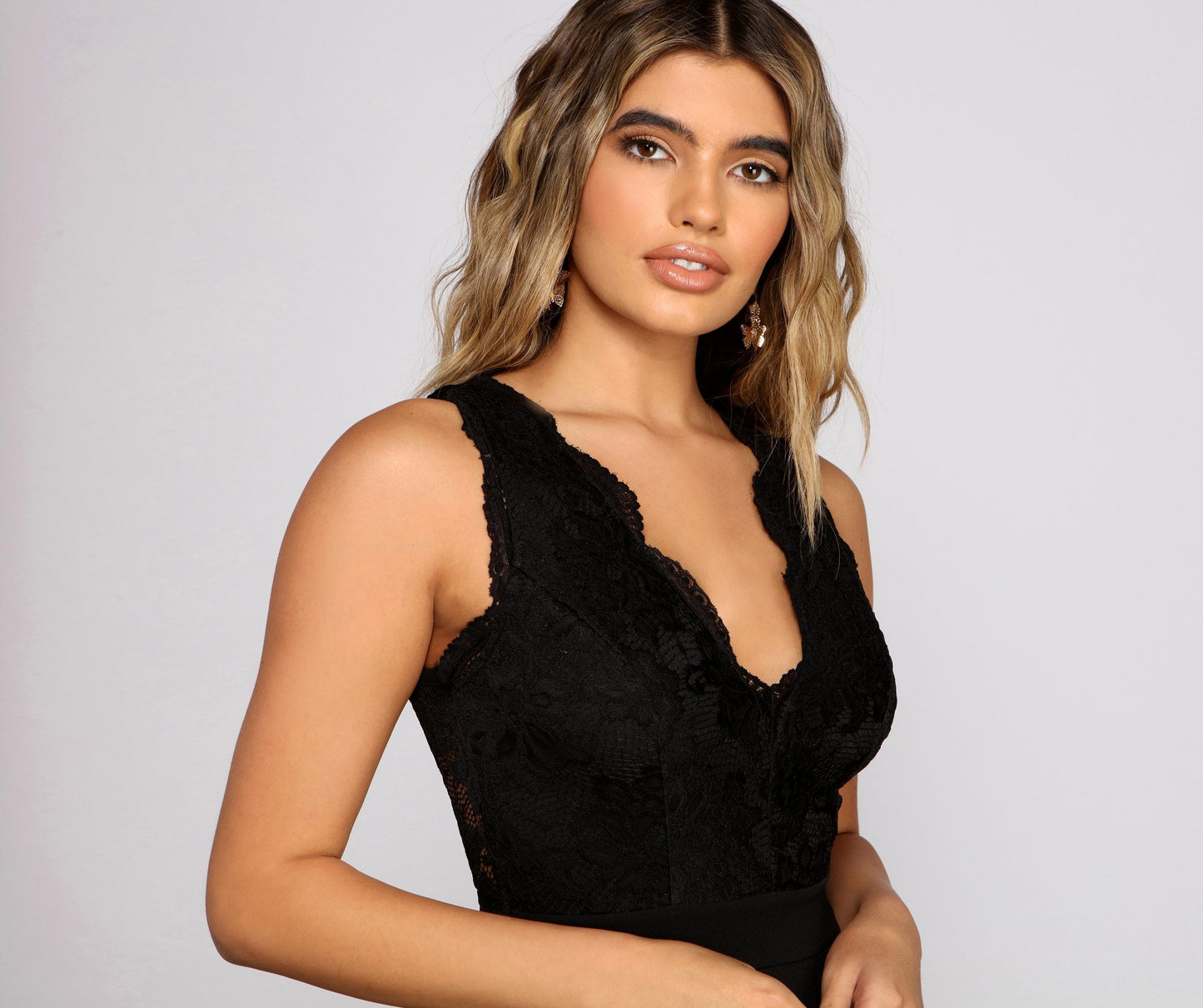 This Moment Floral Charming Lace Skater Dress