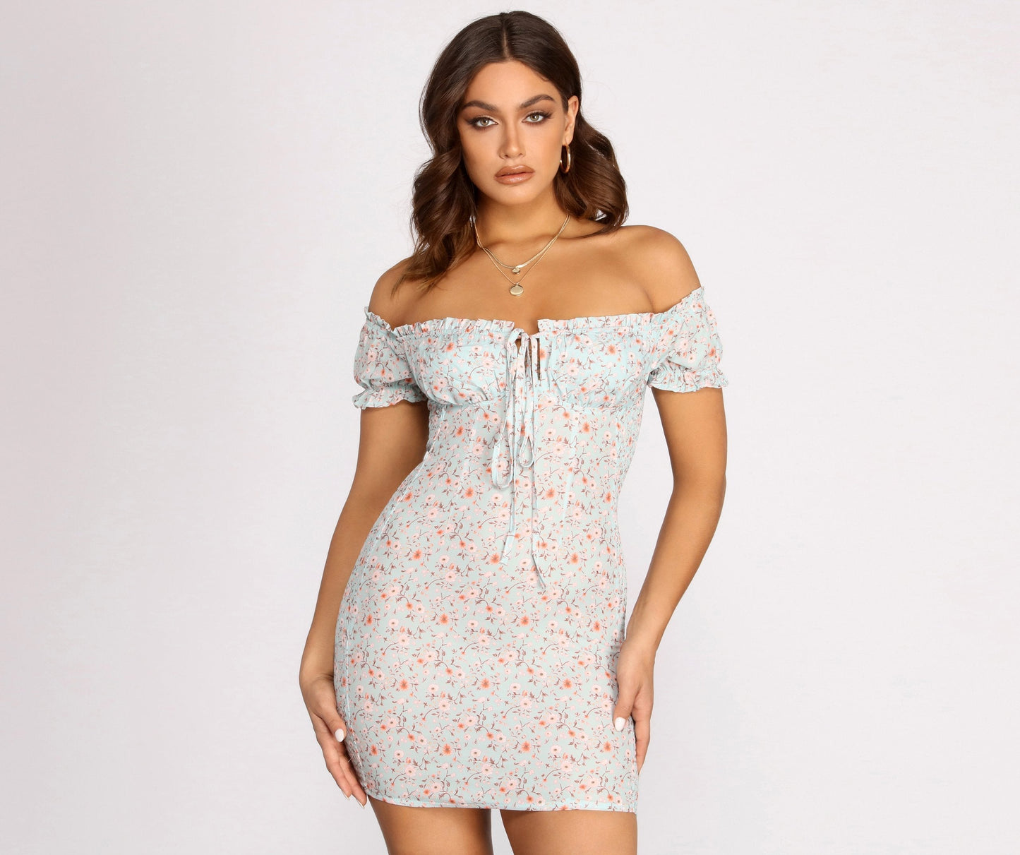 Sweet Florals Stylish Smocked Mini Dress