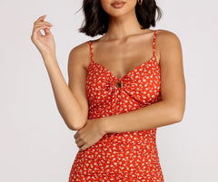 Too Sweet Sweetheart Charming Ditsy Floral Mini Dress