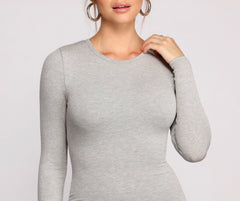 Chic Ribbed Knit Charming Basic Mini Dress