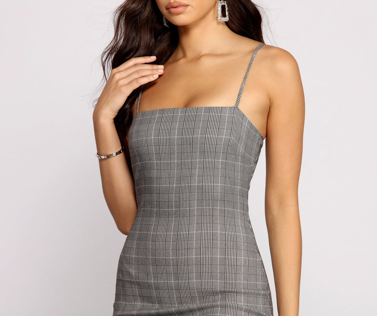Pretty In Plaid Charming Woven Mini Dress