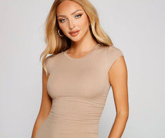 Basic Chic Stylish Ribbed Knit Dress