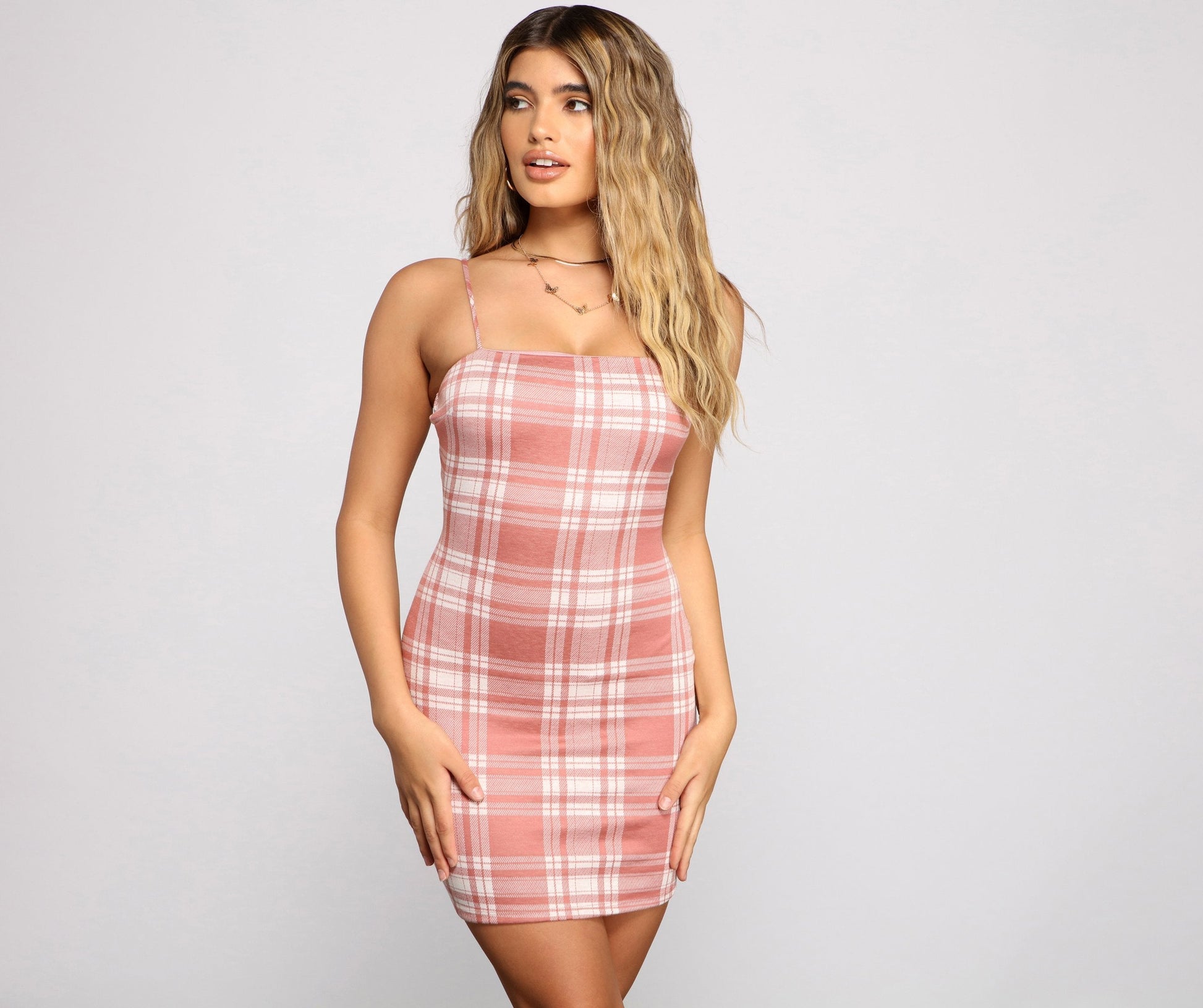 Pep It Up Plaid Mini Dress - Lady Occasions