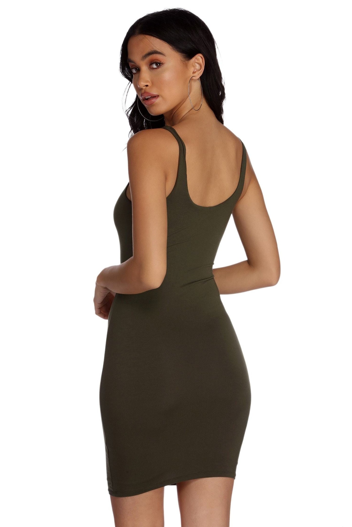 Basic Scoop Stylish Mini Dress