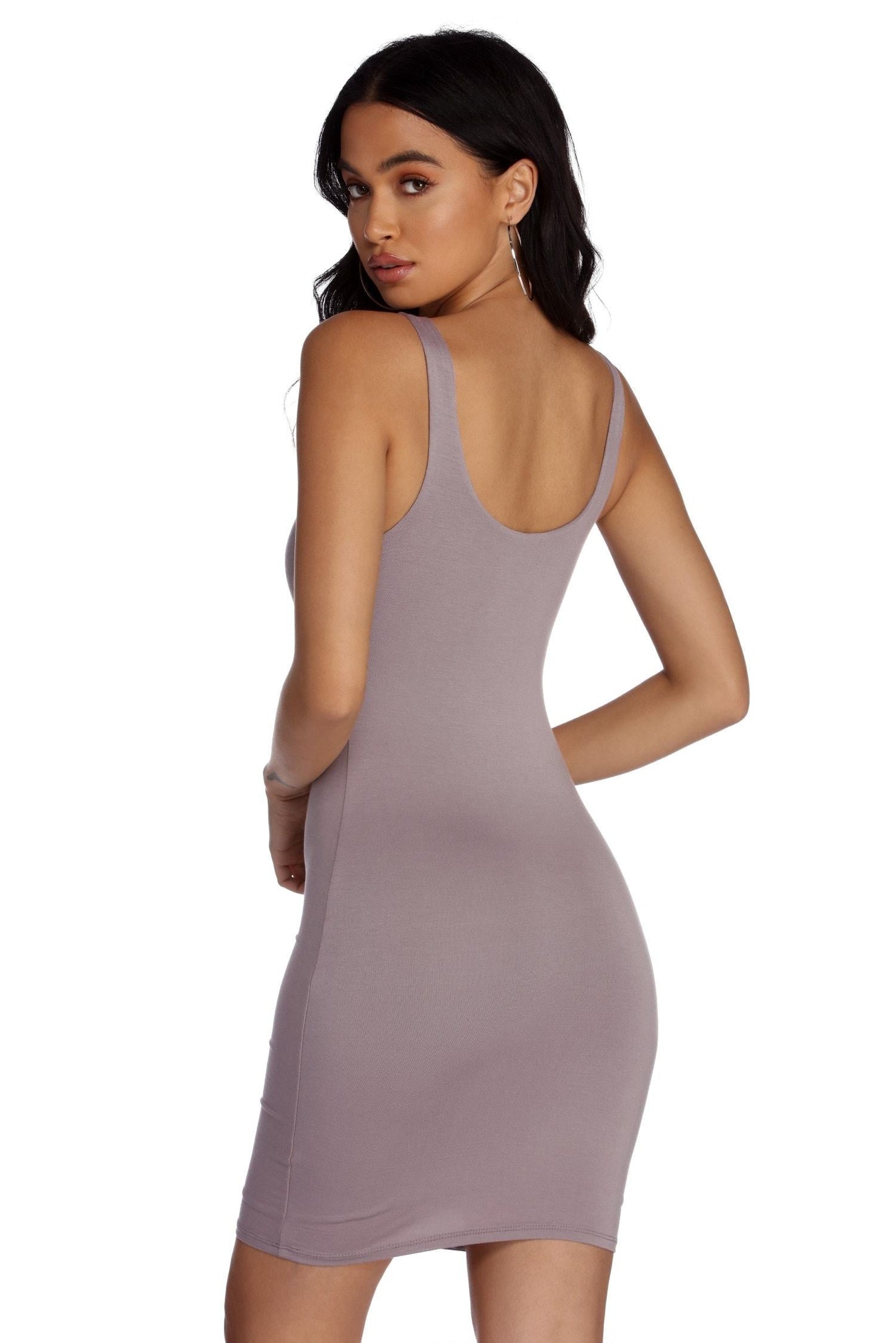 Basic Scoop Stylish Mini Dress