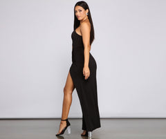 Raise The Stakes Charming High Slit Cutout Dress