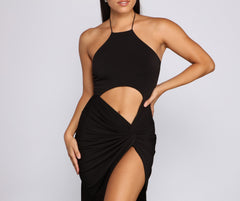 Raise The Stakes Charming High Slit Cutout Dress
