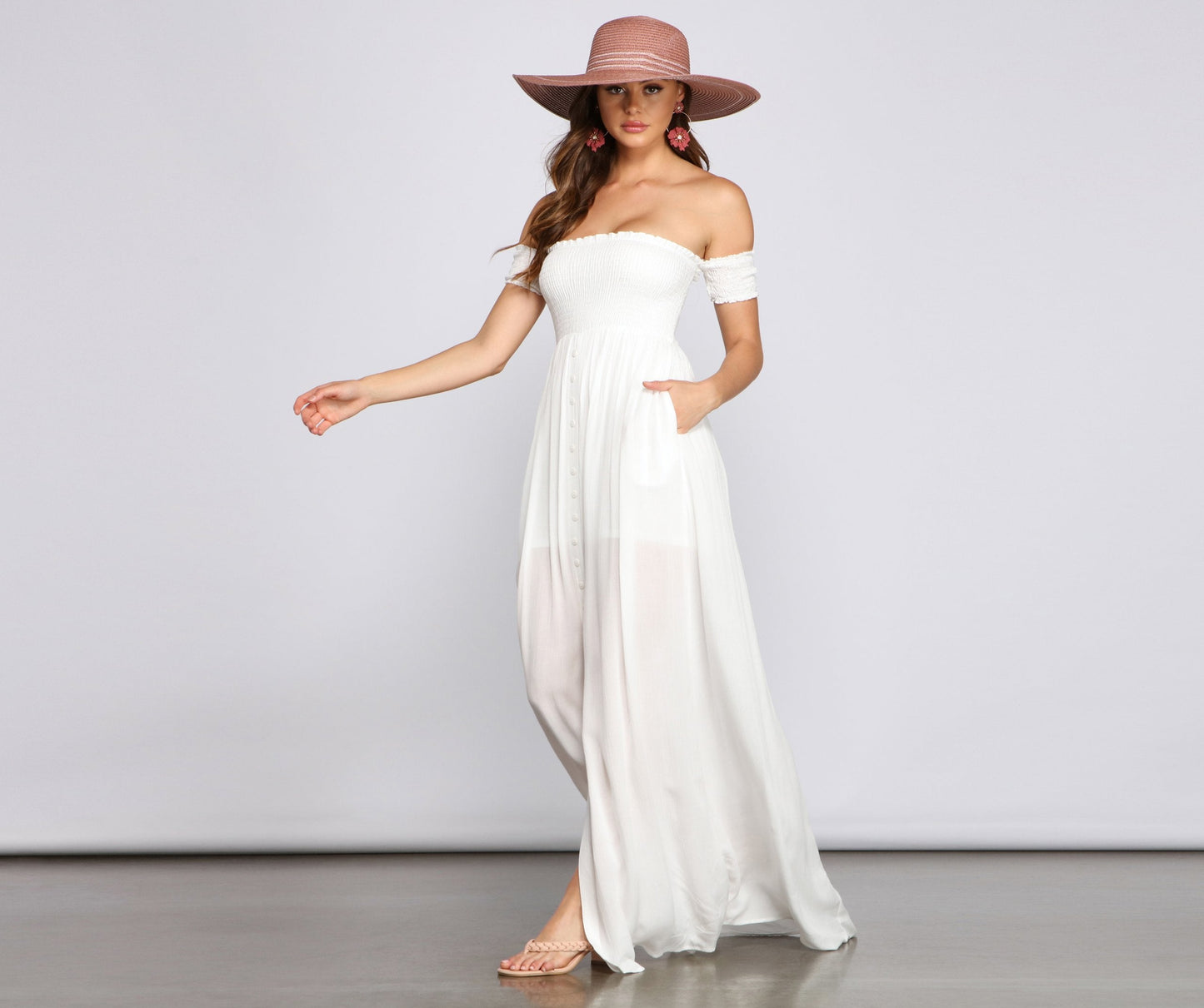 Effortlessly Chic Stylish Smocked Maxi Dress