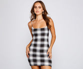 First In Class Plaid Mini Dress - Lady Occasions