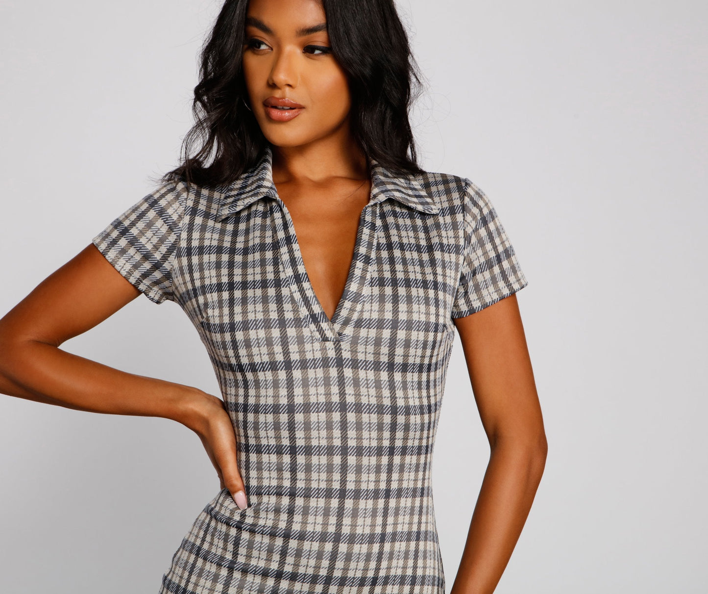 Preppy Trendsetter Stylish Plaid Mini Dress