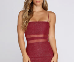 Glimmer And Stylish Glitter Mini Dress