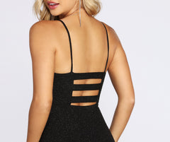 Shine On Stylish Glitter Mini Dress
