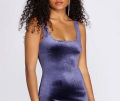 Oh So Stylish Velvet Mini Dress