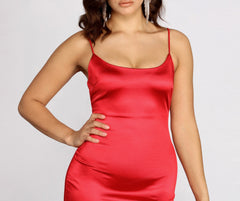 Club Cuts Stylish Satin Mini Dress