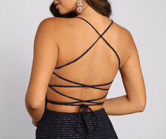 Feelin' Girly Glitter Charming Knit Mini Dress